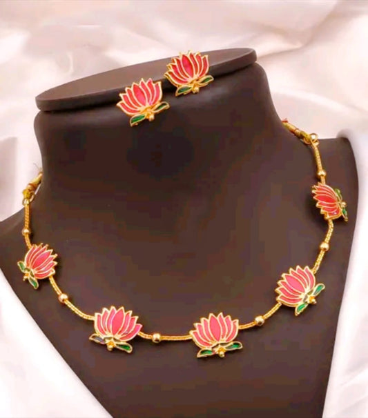 Lotus Neckpiece-Grace in Bloom