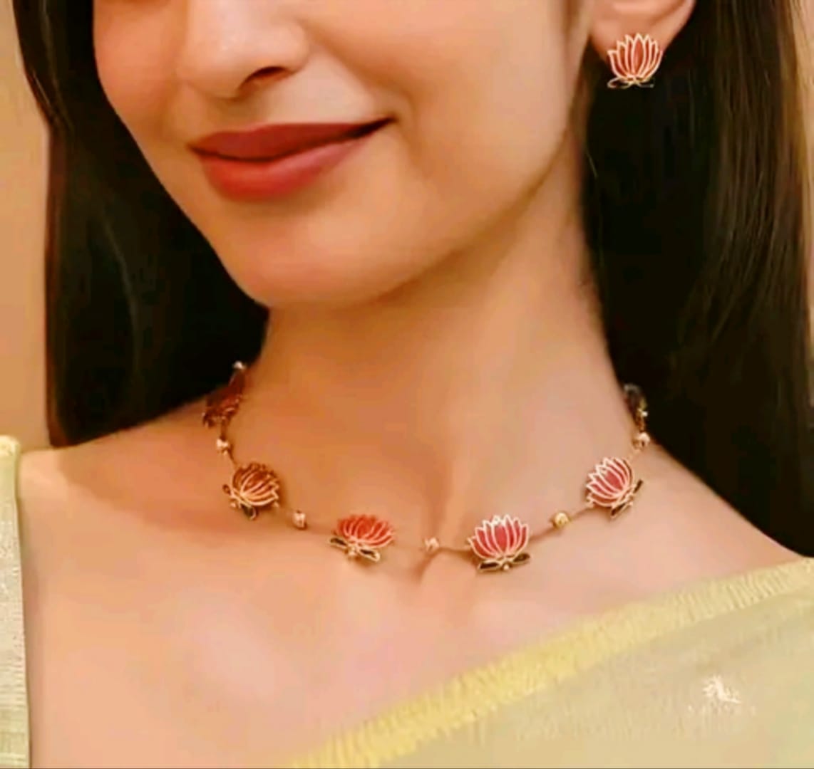 Lotus Neckpiece-Grace in Bloom